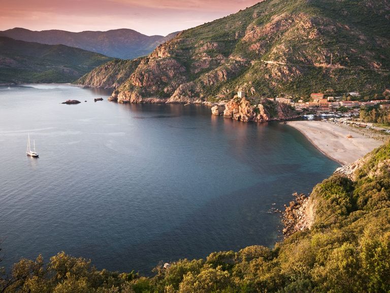 Blue flag beach in Italy